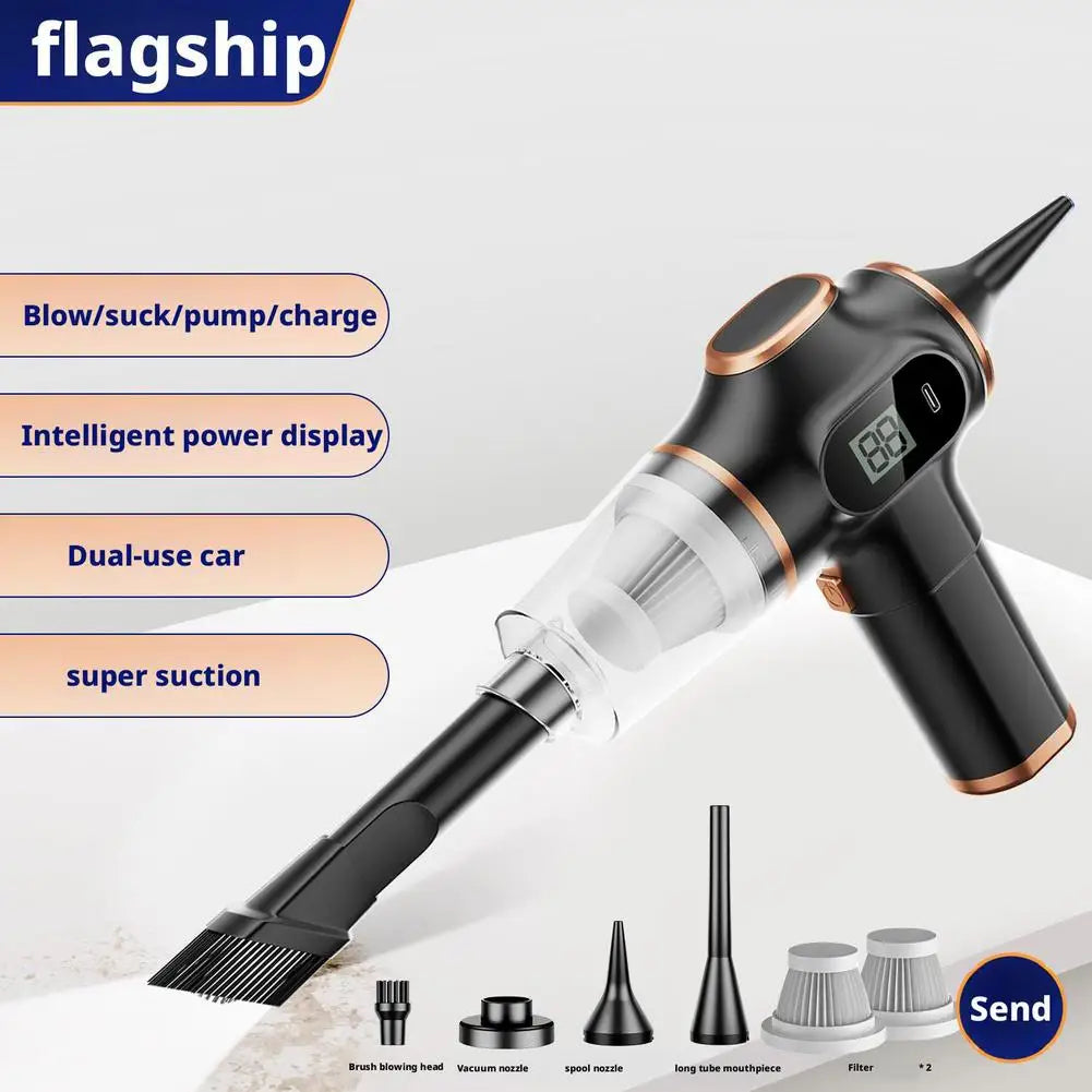Car Vacuum Cleaner Vacuum Cleaner Wireless Portable 120W High Suction Car Household Office Integrated Handheld Mini Dust Blower