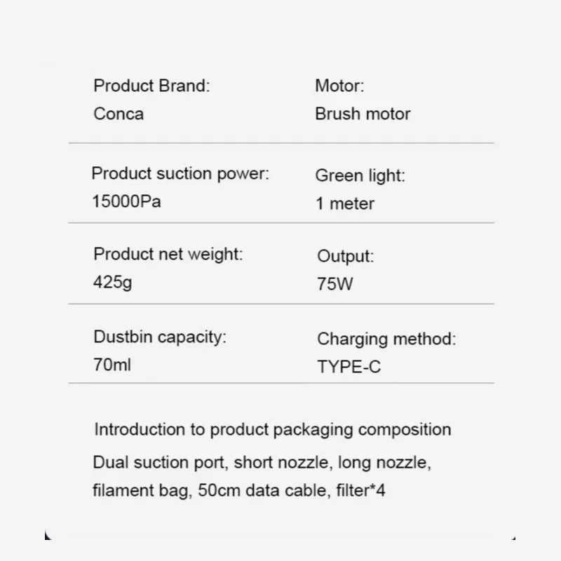 Handheld Vacuum Cleaner Mini Portable Car Vacuum Cleaner Wireless Vacuum Cleaner For Home Office Car