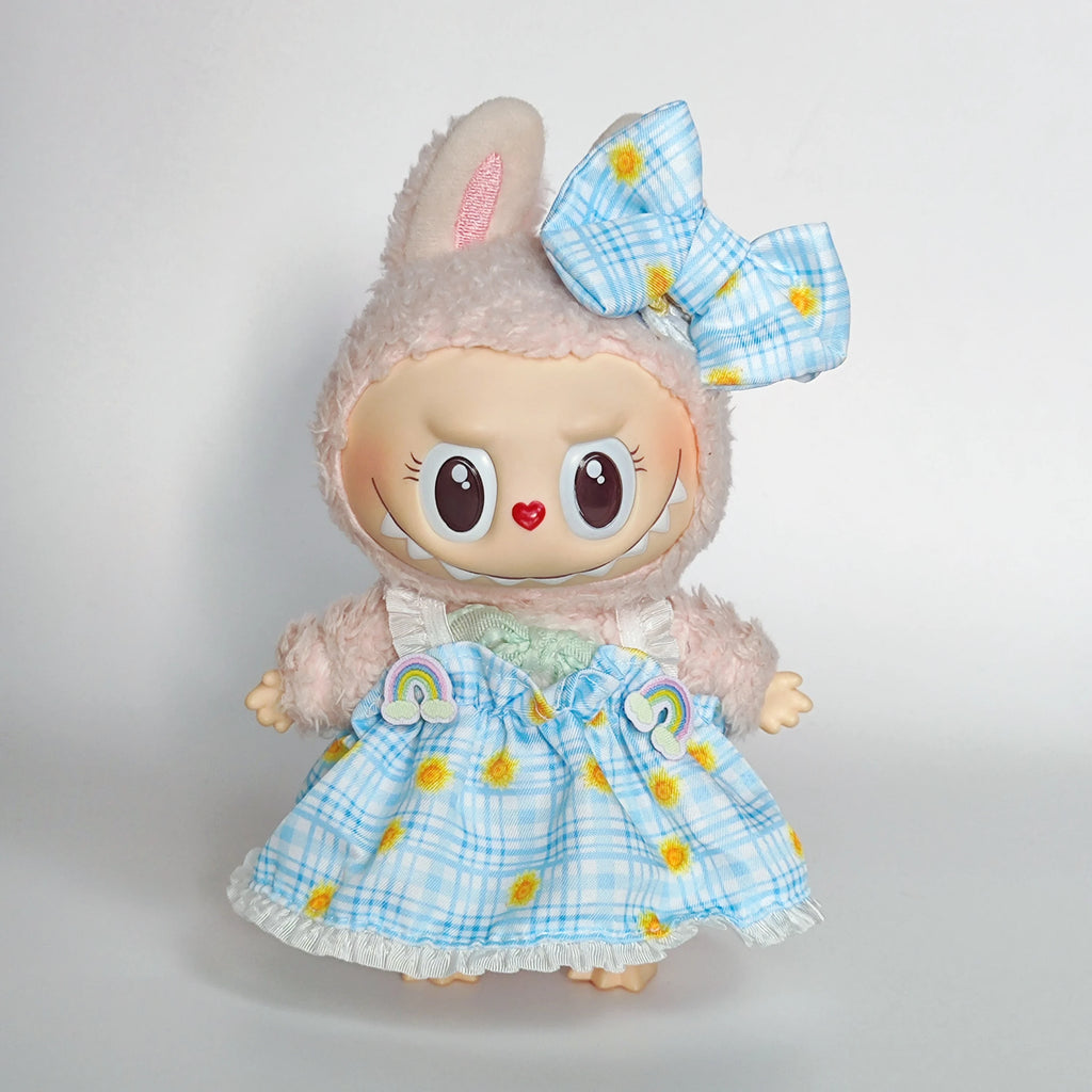17cm Cute Mini Plush Doll'S Clothes Outfit Accessories For Korea Kpop Exo Labubu Idol Dolls Skirt Hat Clothing DIY Kids Gift