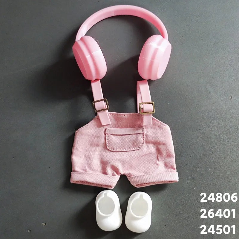 15/17cm Cute Mini Plush Doll'S Clothes Outfit Accessories For Korea Kpop Exo Labubu Idol Dolls Skirt Hat Clothing DIY Kids Gift