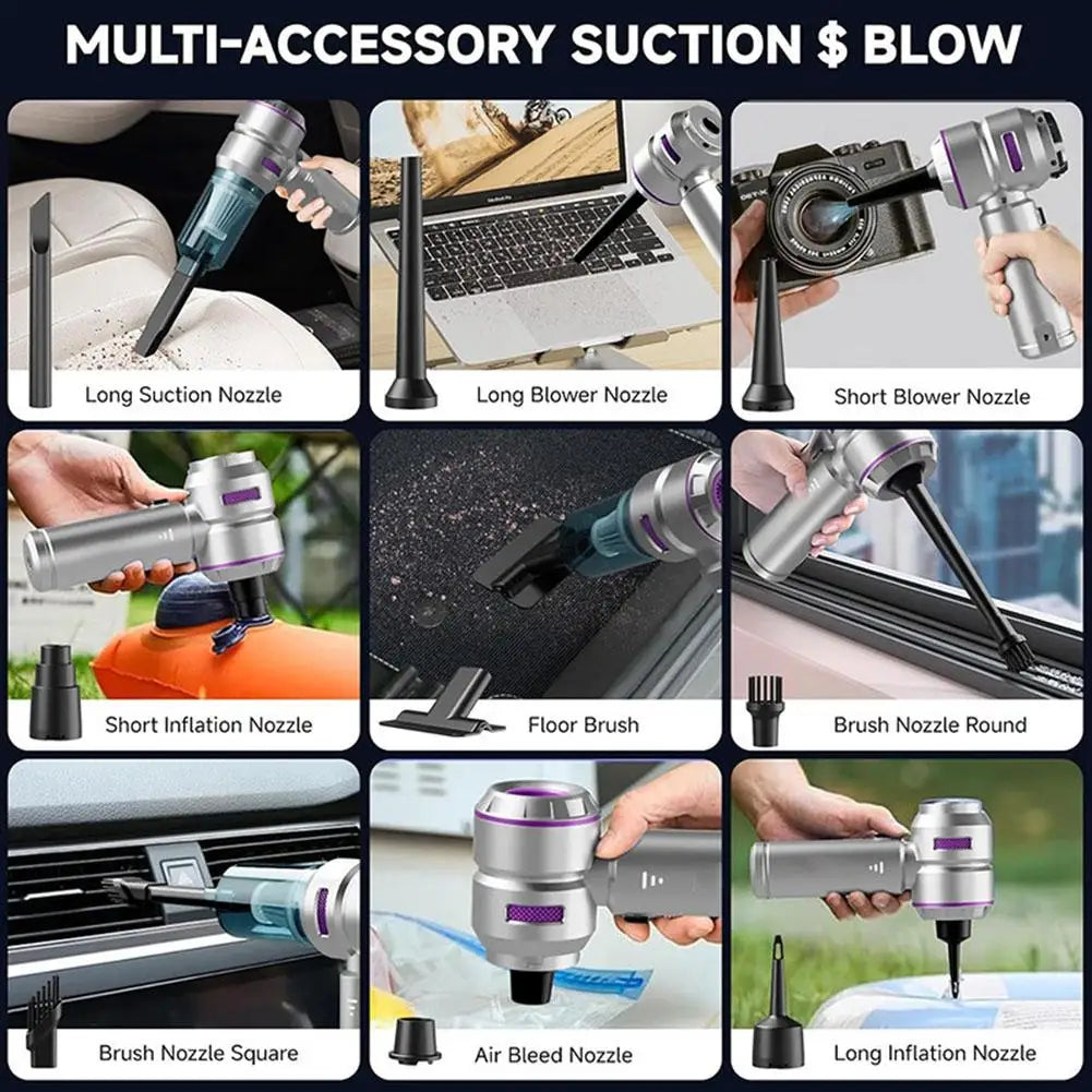 Car vacuum cleaner Wireless Portable Multipurpose Powerful HandHeld Cleaner For Home and Car  Cleaning Machine