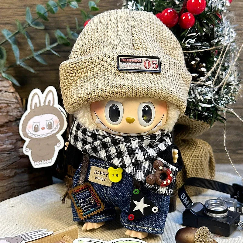 15/17cm Cute Mini Plush Doll'S Clothes Outfit Accessories For Korea Kpop Exo Labubu Idol Dolls Skirt Hat Clothing DIY Kids Gift