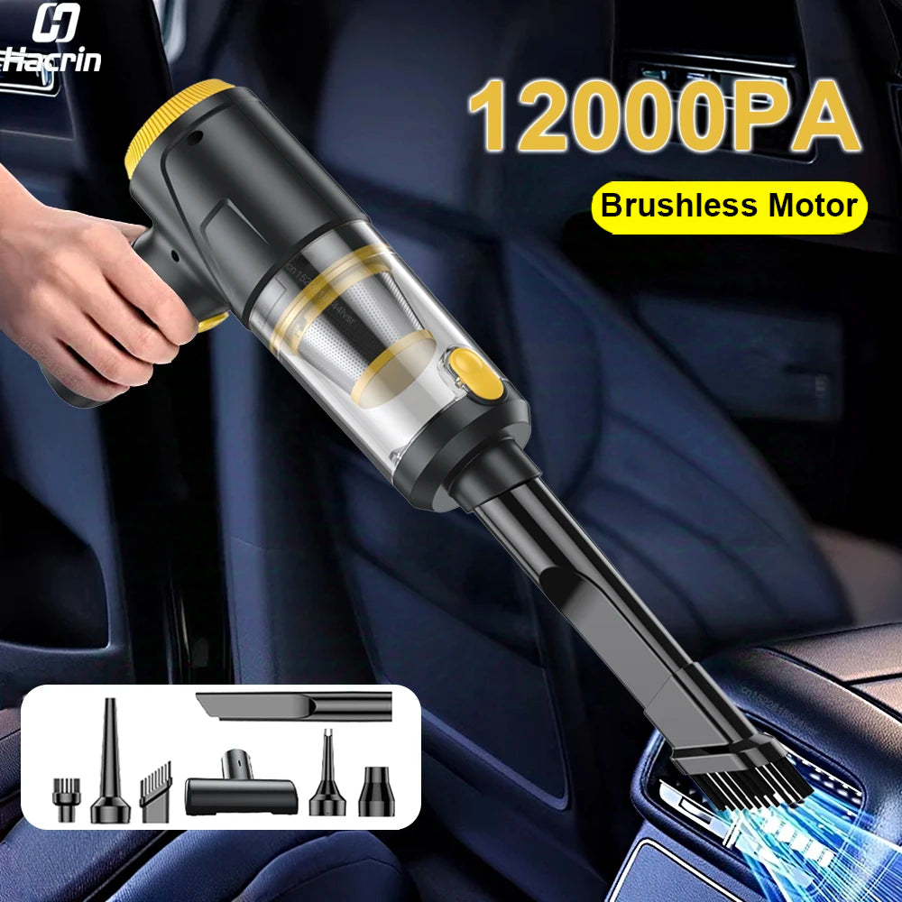 Car Vacuum Cleaner Portable Wireless Vacuum Cleaner 12000PA High Power Mini Handheld Vacuum Cleaner Powerful Blower for Car Home