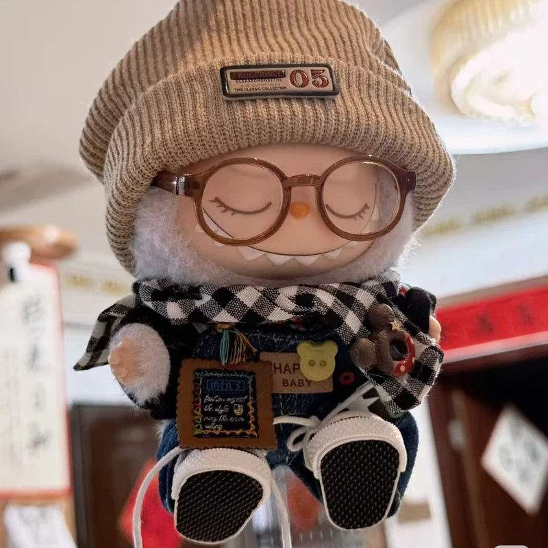 15/17cm Cute Mini Plush Doll'S Clothes Outfit Accessories For Korea Kpop Exo Labubu Idol Dolls Skirt Hat Clothing DIY Kids Gift