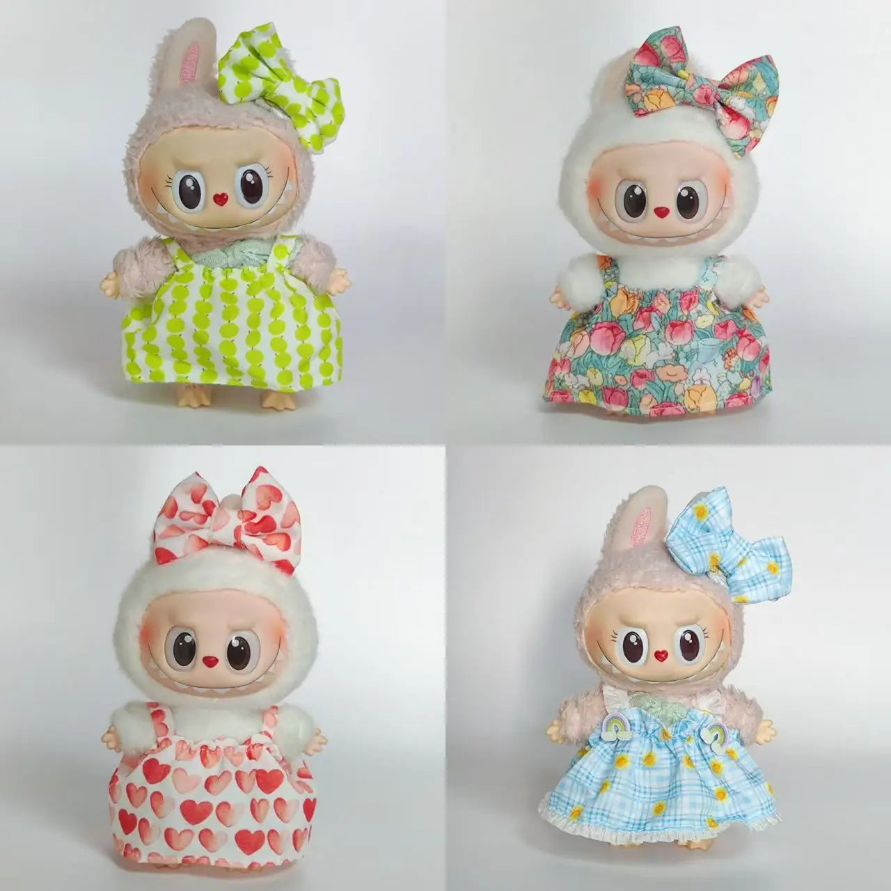 17cm Cute Mini Plush Doll'S Clothes Outfit Accessories For Korea Kpop Exo Labubu Idol Dolls Skirt Hat Clothing DIY Kids Gift