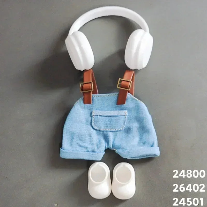 15/17cm Cute Mini Plush Doll'S Clothes Outfit Accessories For Korea Kpop Exo Labubu Idol Dolls Skirt Hat Clothing DIY Kids Gift