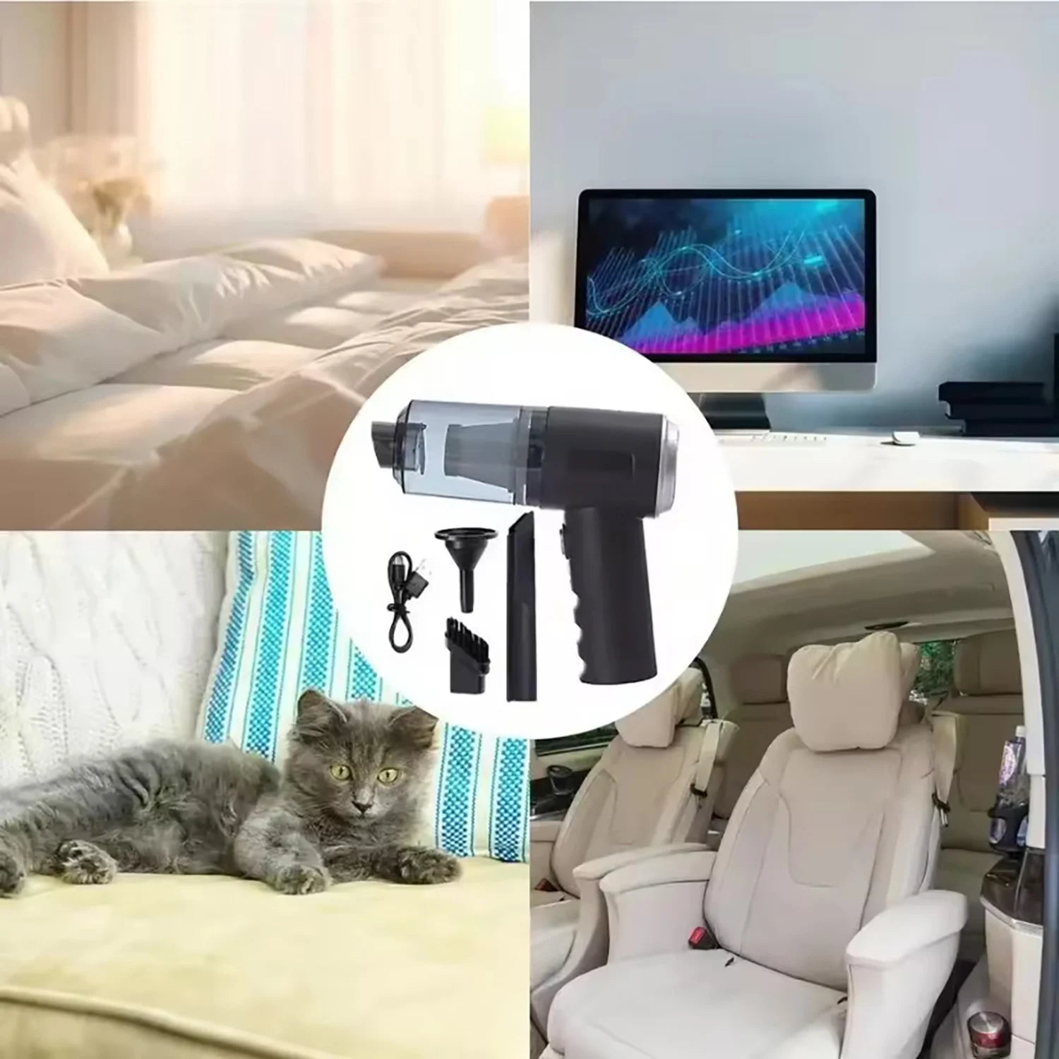 Car Vacuum Cleaner Wireless Multi-Functional Handheld Portable Car Vacuum Cleaner Rechargeable High Power Mop cleaner Cedar mop